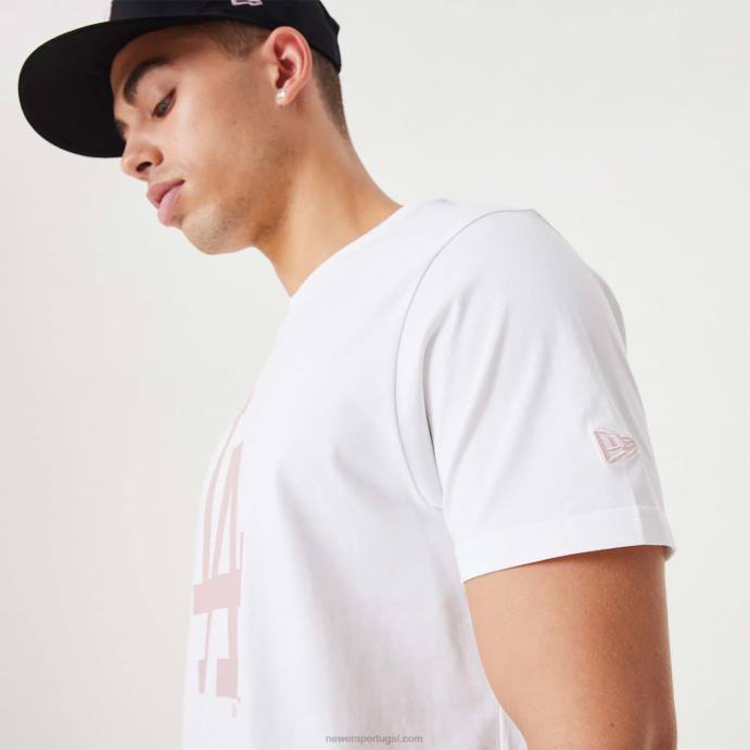 FFTN3027 New Era camiseta branca essencial la dodgers mlb league