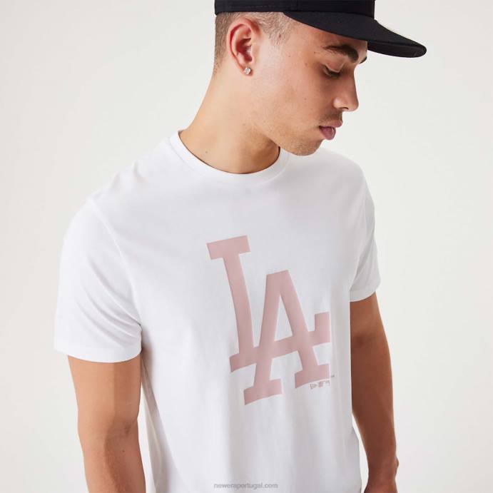 FFTN3027 New Era camiseta branca essencial la dodgers mlb league
