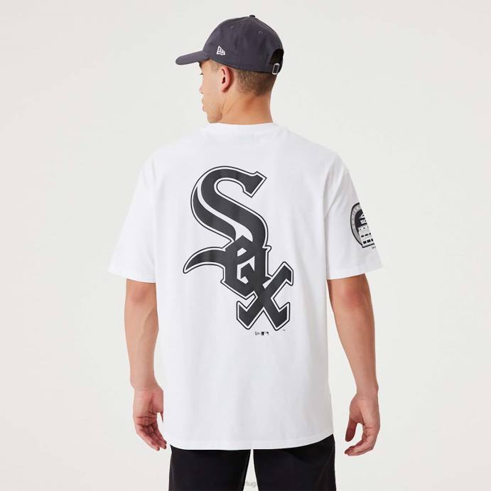 FFTN3028 New Era camiseta oversized branca chicago white sox mlb Heritage