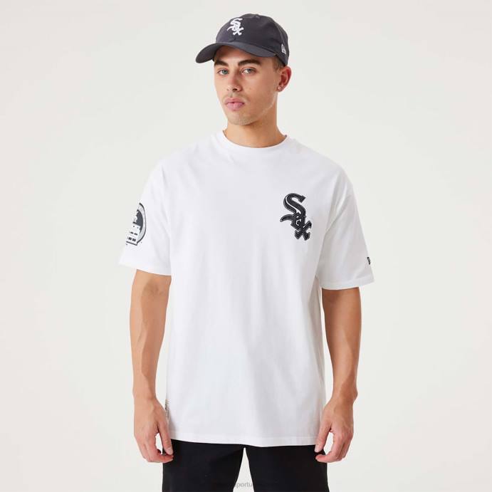 FFTN3028 New Era camiseta oversized branca chicago white sox mlb Heritage