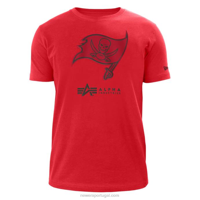 FFTN3031 New Era Tampa Bay Buccaneers x Alpha Industries camiseta vermelha