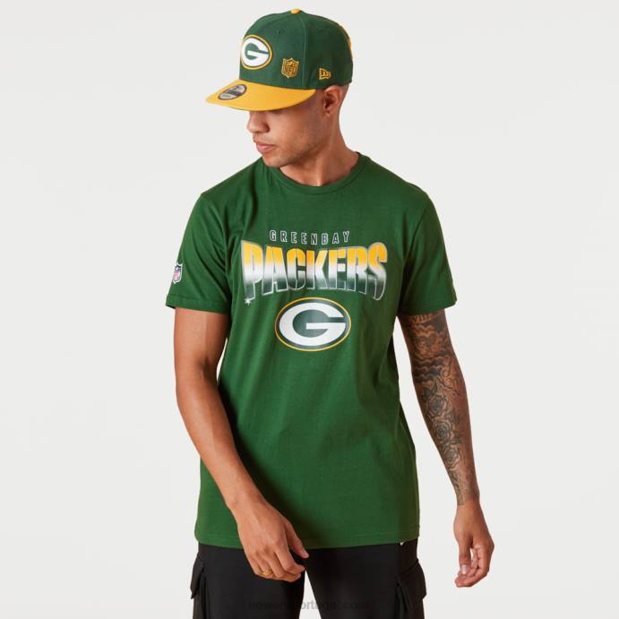 FFTN3034 New Era camiseta green bay packers nfl team fade green