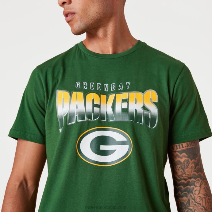 FFTN3034 New Era camiseta green bay packers nfl team fade green