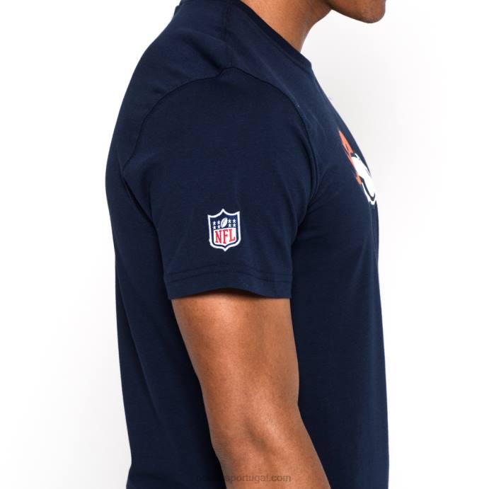 FFTN3036 New Era camiseta azul com logo do time denver broncos