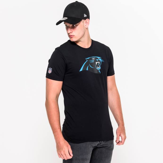 FFTN3037 New Era camiseta preta com logo do time carolina panthers