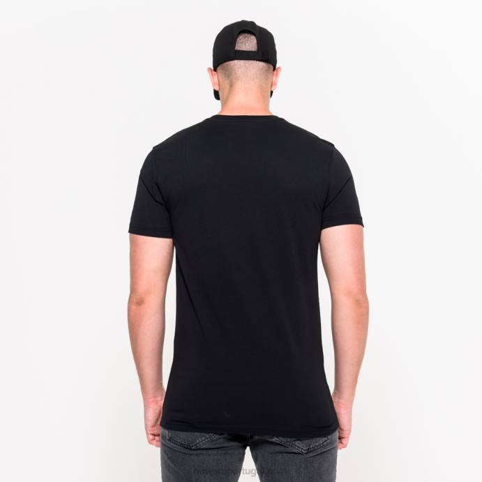 FFTN3037 New Era camiseta preta com logo do time carolina panthers