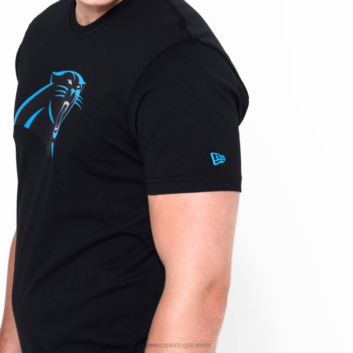 FFTN3037 New Era camiseta preta com logo do time carolina panthers