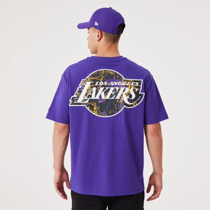FFTN3039 New Era la lakers nba infill team camiseta oversized roxa