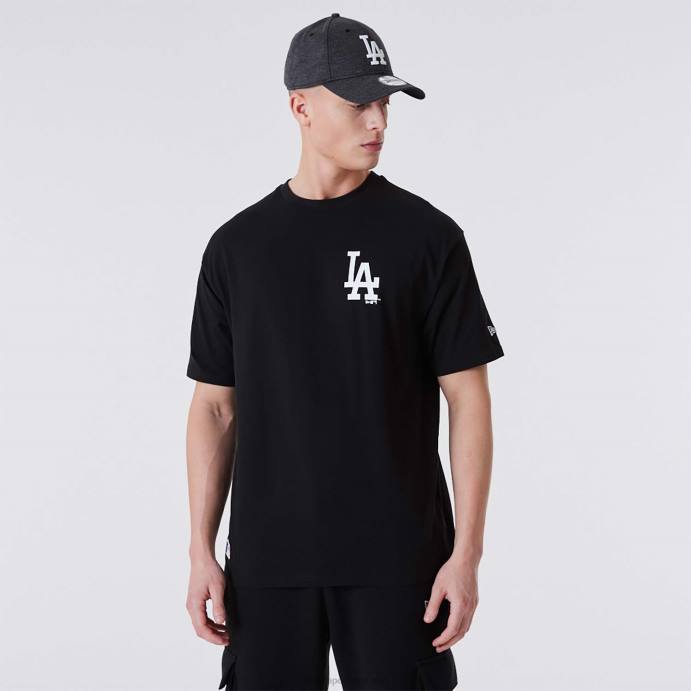 FFTN3041 New Era camiseta oversized preta la dodgers mlb league essentials