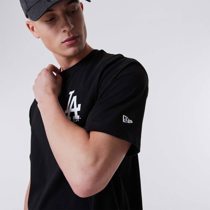 FFTN3041 New Era camiseta oversized preta la dodgers mlb league essentials