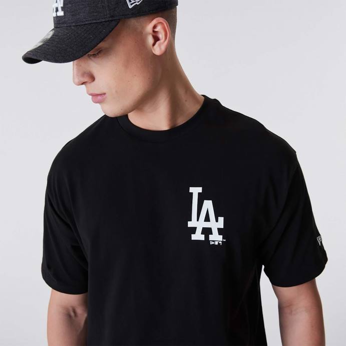 FFTN3041 New Era camiseta oversized preta la dodgers mlb league essentials
