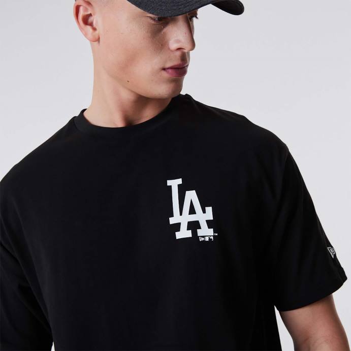 FFTN3041 New Era camiseta oversized preta la dodgers mlb league essentials
