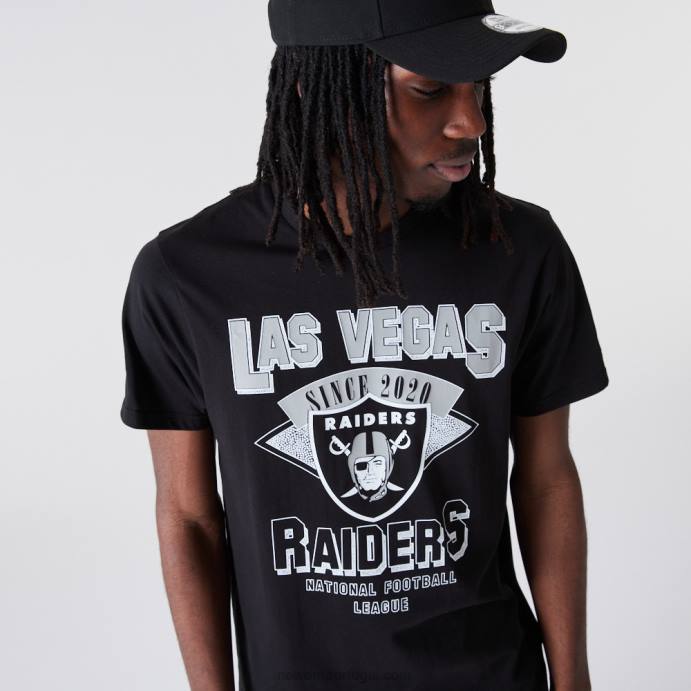 FFTN3043 New Era camiseta preta las vegas raiders nfl team
