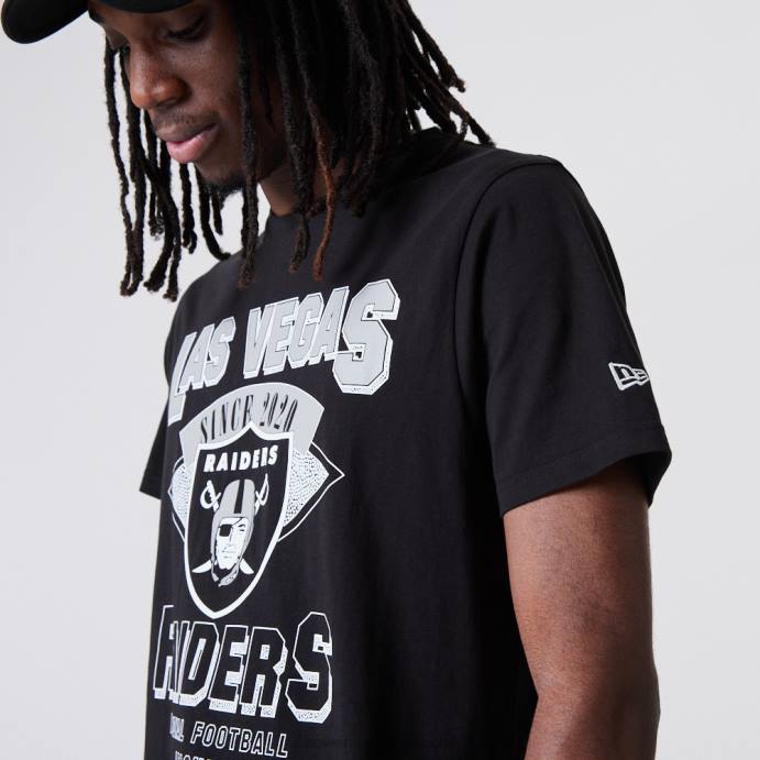 FFTN3043 New Era camiseta preta las vegas raiders nfl team