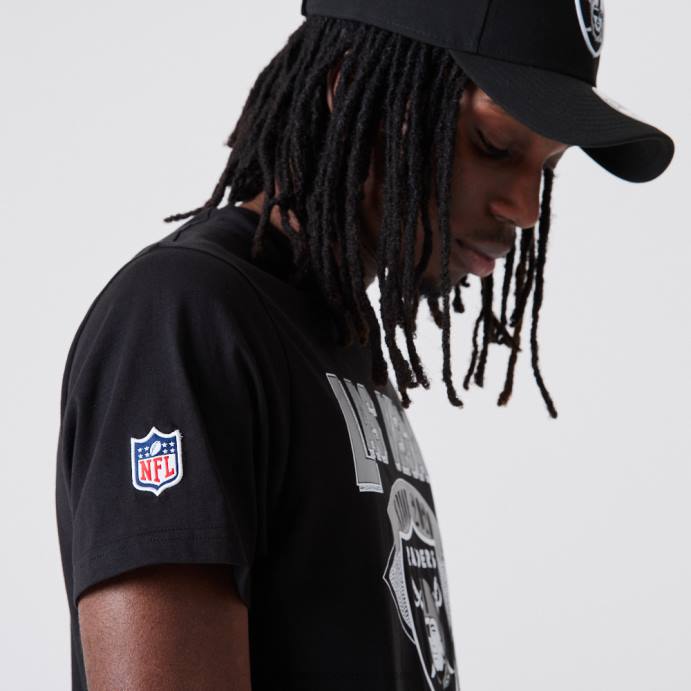 FFTN3043 New Era camiseta preta las vegas raiders nfl team