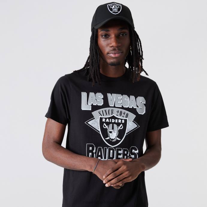 FFTN3043 New Era camiseta preta las vegas raiders nfl team