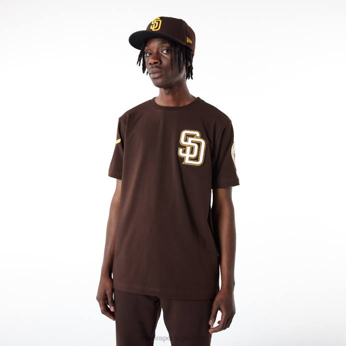 FFTN3044 New Era San Diego Padres MLB Logo Select Camiseta Marrom