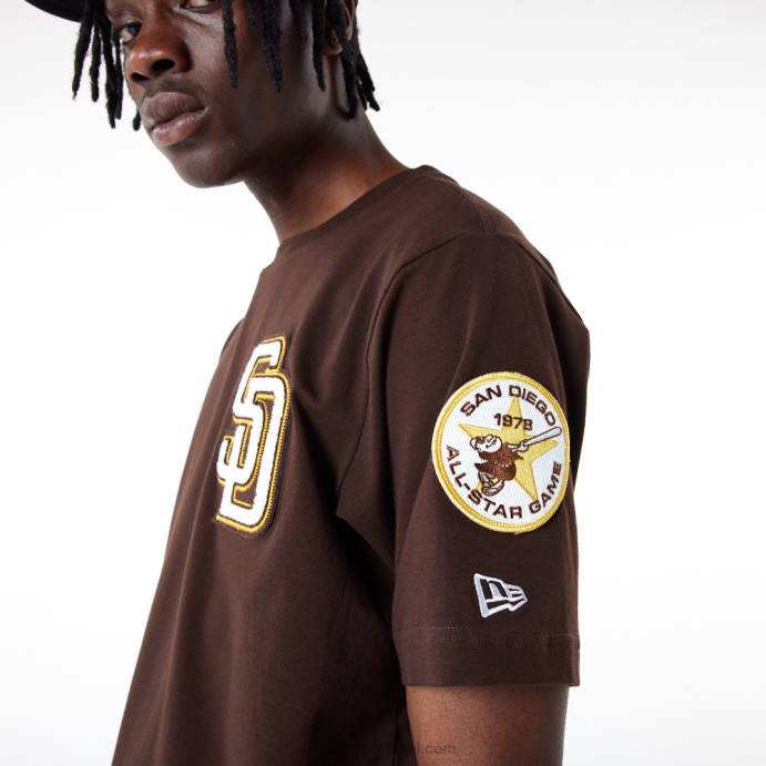 FFTN3044 New Era San Diego Padres MLB Logo Select Camiseta Marrom