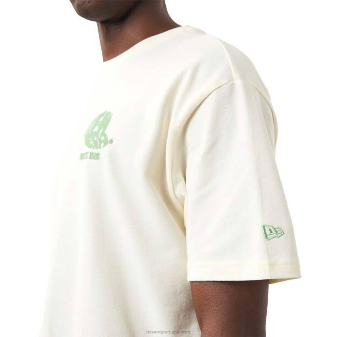 FFTN3046 New Era camiseta branca com logo floc off