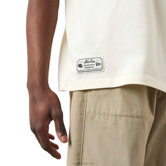 FFTN3046 New Era camiseta branca com logo floc off