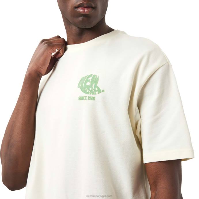 FFTN3046 New Era camiseta branca com logo floc off