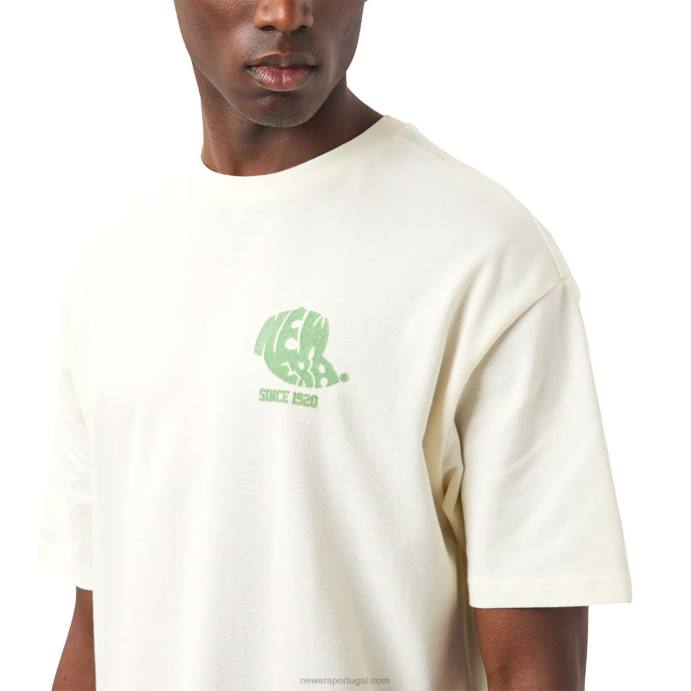 FFTN3046 New Era camiseta branca com logo floc off