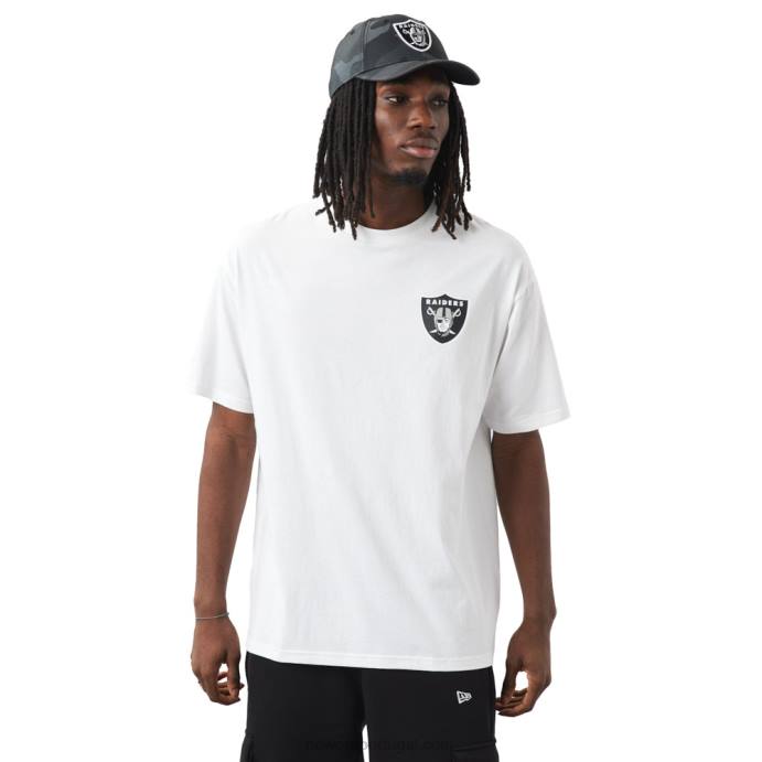 FFTN3047 New Era las vegas raiders nfl camiseta oversized branca