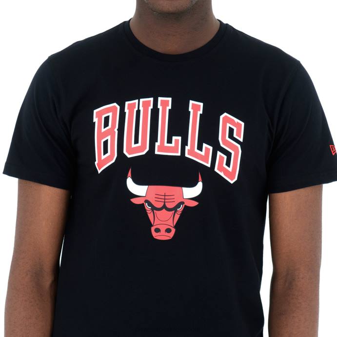 FFTN3051 New Era camiseta preta chicago bulls