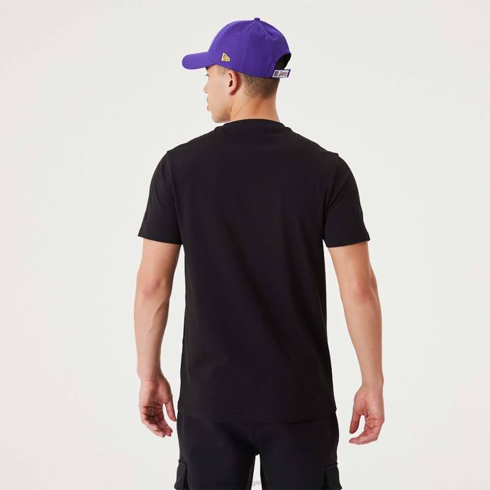FFTN3055 New Era camiseta preta la lakers nba script