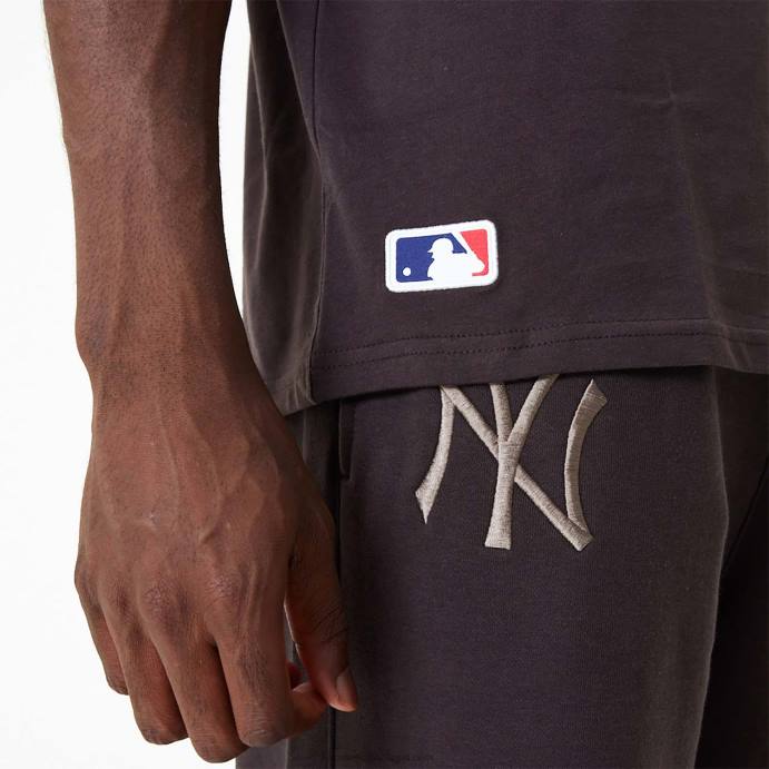 FFTN3056 New Era t-shirt new york yankees mlb com logo bordado cinza