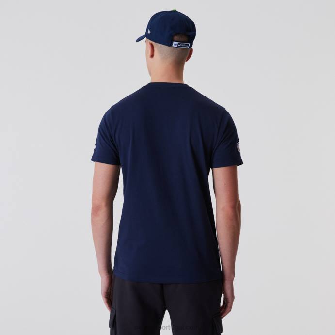 FFTN3057 New Era seattle seahawks nfl team t-shirt azul escuro