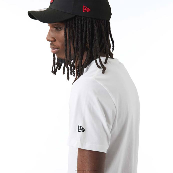 FFTN3058 New Era camiseta branca chicago bulls nba script