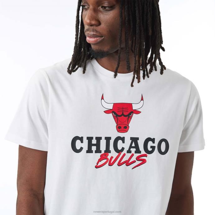 FFTN3058 New Era camiseta branca chicago bulls nba script