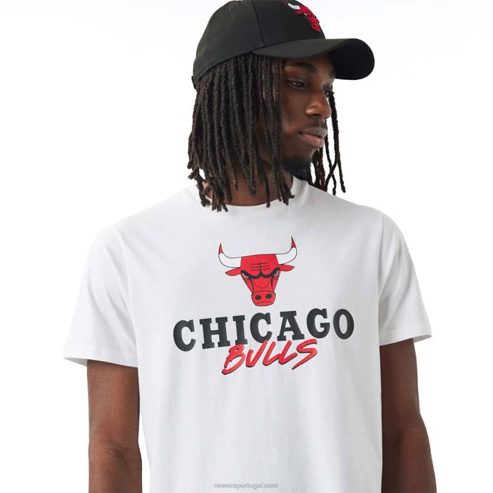 FFTN3058 New Era camiseta branca chicago bulls nba script