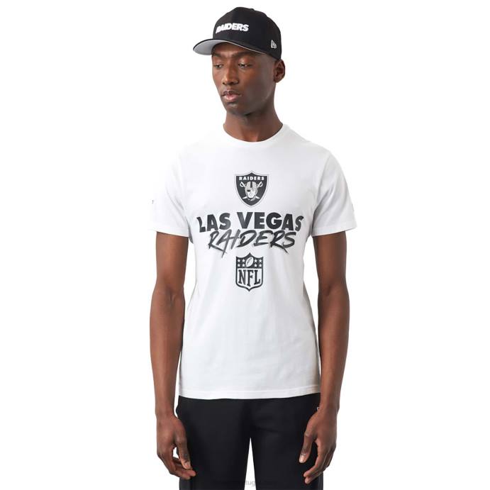 FFTN3061 New Era camiseta branca las vegas raiders nfl script