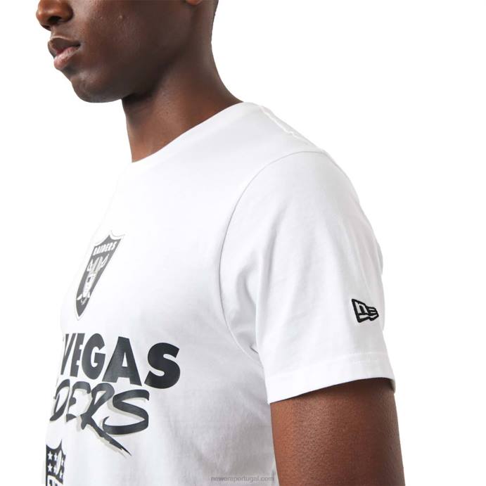 FFTN3061 New Era camiseta branca las vegas raiders nfl script