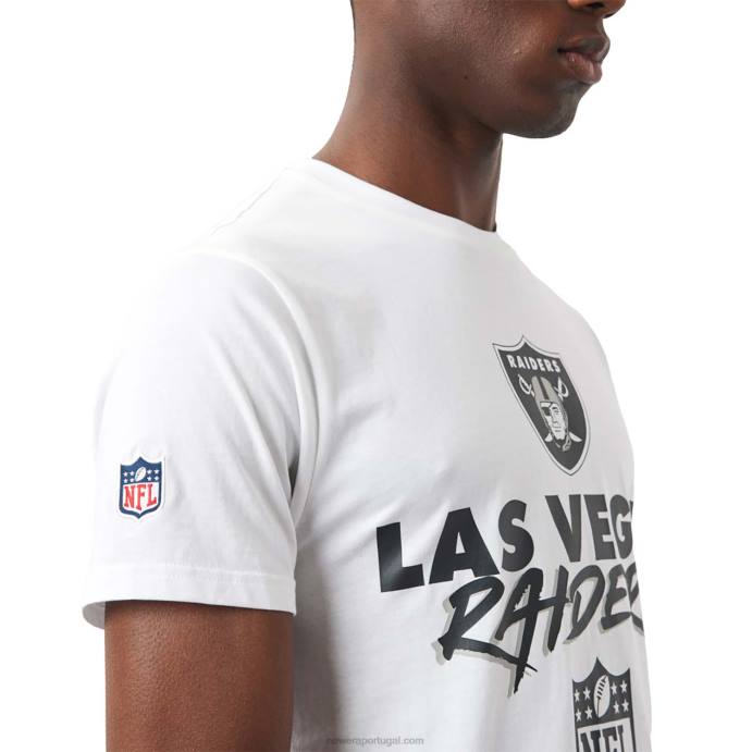 FFTN3061 New Era camiseta branca las vegas raiders nfl script