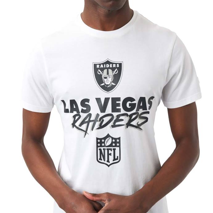 FFTN3061 New Era camiseta branca las vegas raiders nfl script