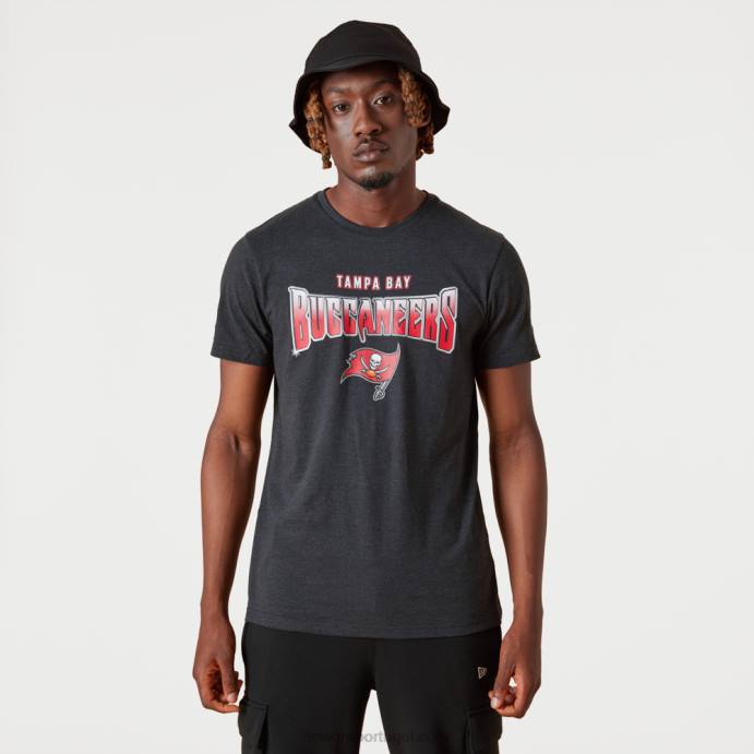 FFTN3062 New Era camiseta cinza fade da equipe da nfl tampa bay buccaneers