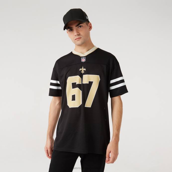 FFTN3063 New Era New Orleans Saints camisa oversized preta