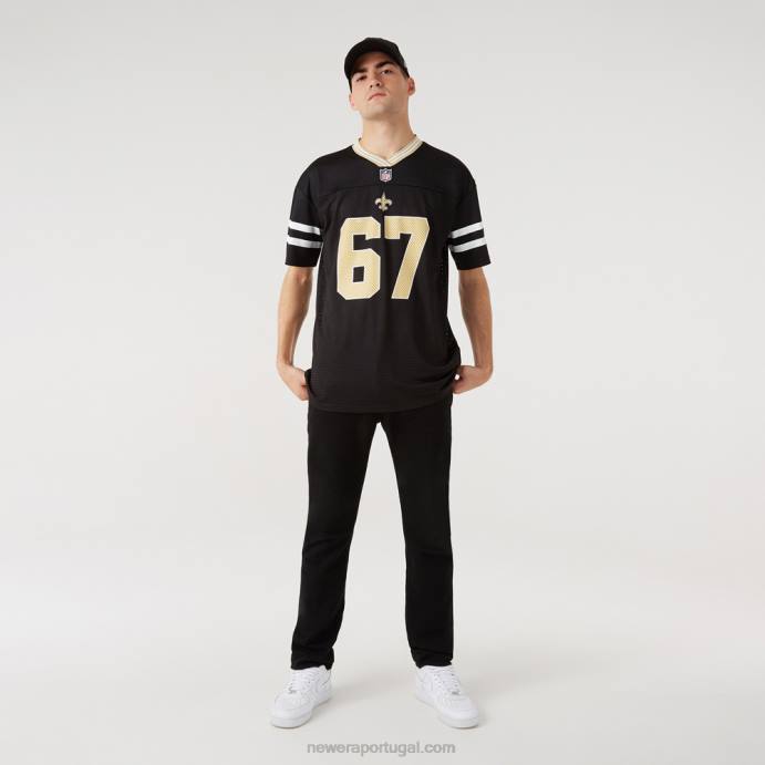 FFTN3063 New Era New Orleans Saints camisa oversized preta