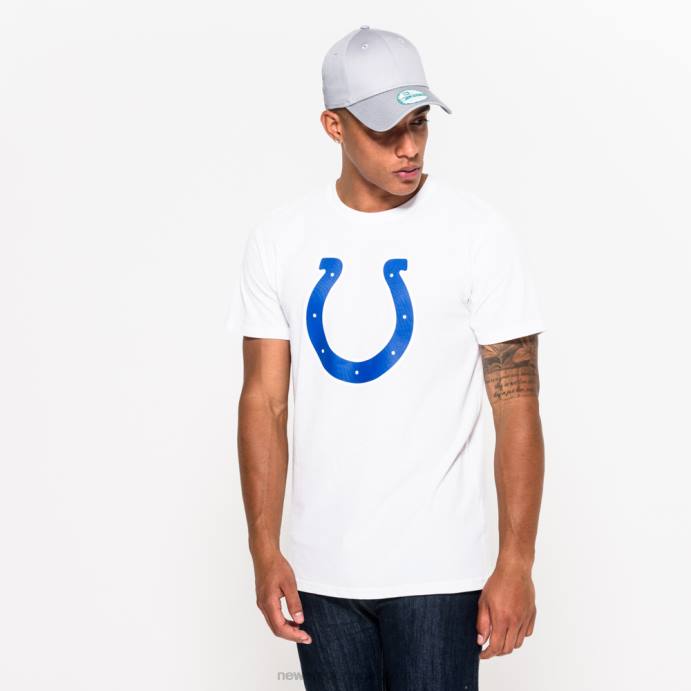FFTN3064 New Era camiseta branca com logo do time indianapolis colts
