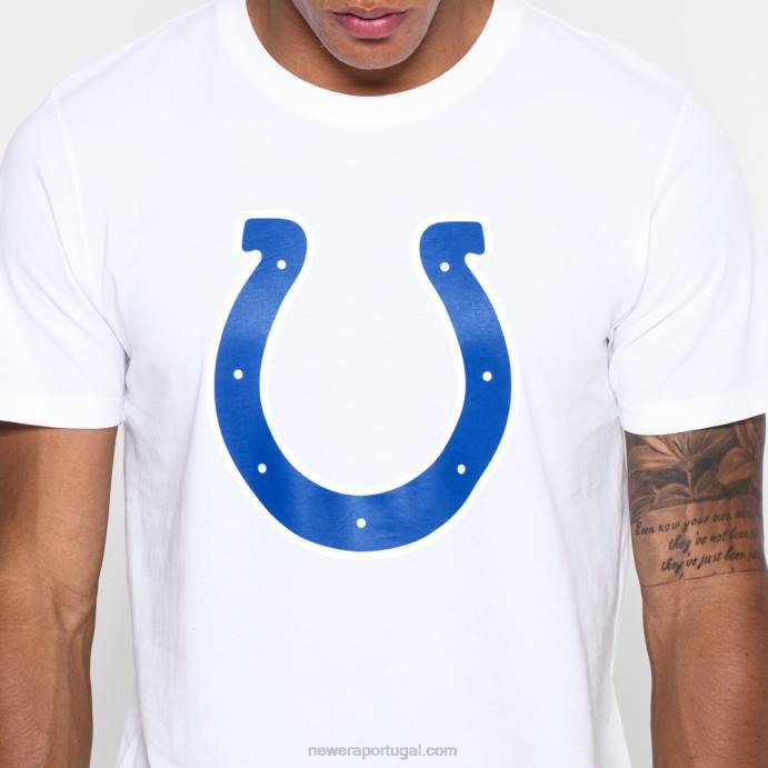 FFTN3064 New Era camiseta branca com logo do time indianapolis colts
