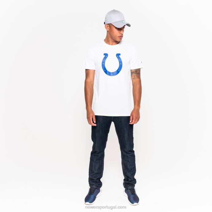 FFTN3064 New Era camiseta branca com logo do time indianapolis colts