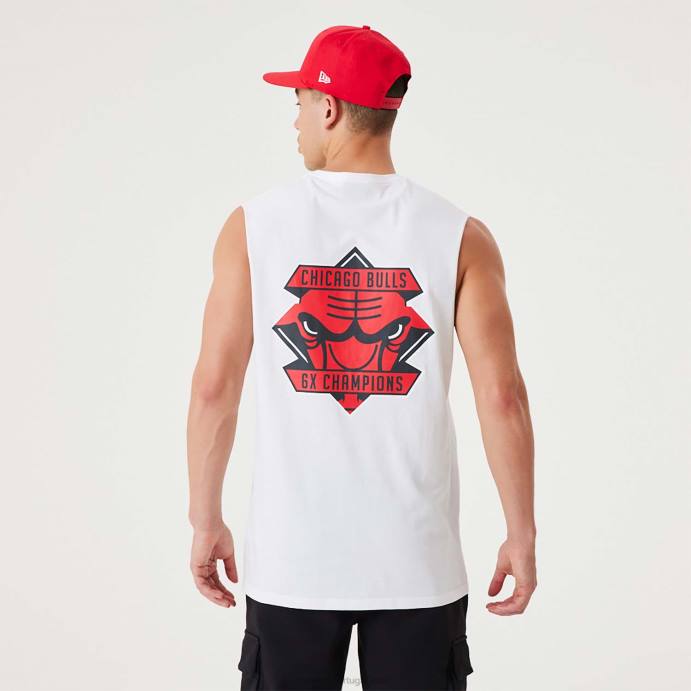 FFTN3067 New Era blusa branca do campeonato da nba dos touros de chicago