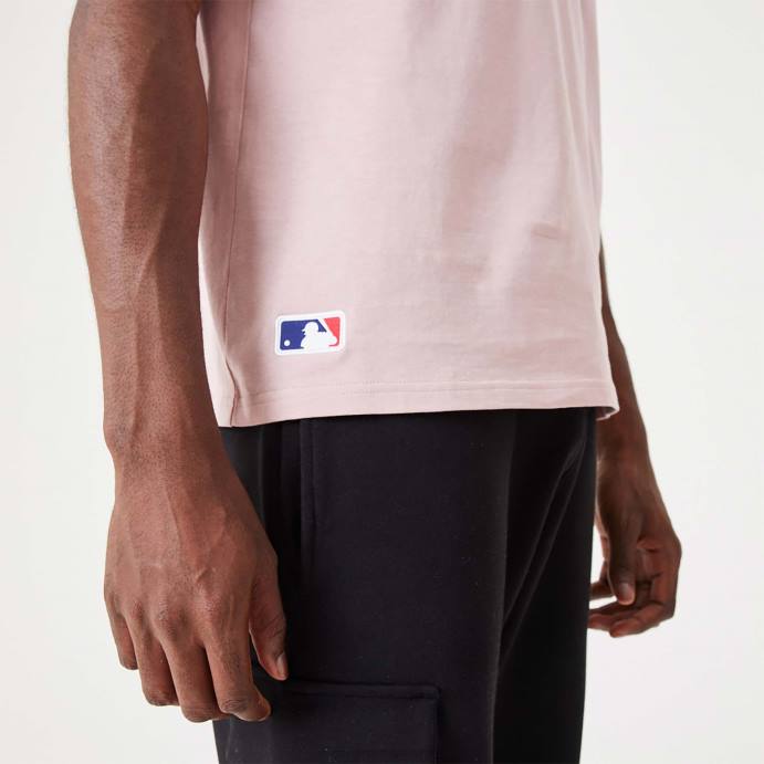 FFTN3068 New Era camiseta rosa pastel essencial new york yankees mlb league