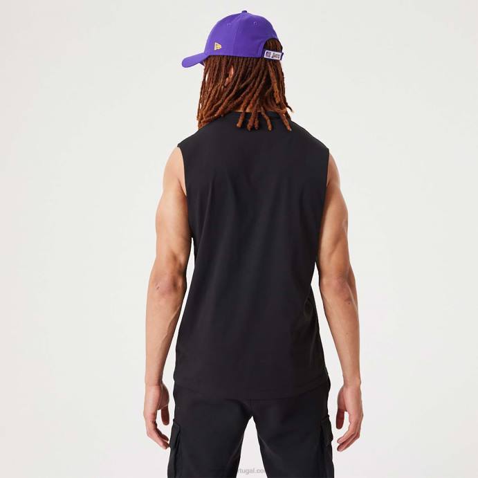 FFTN3069 New Era la lakers nba script essencial regata preta