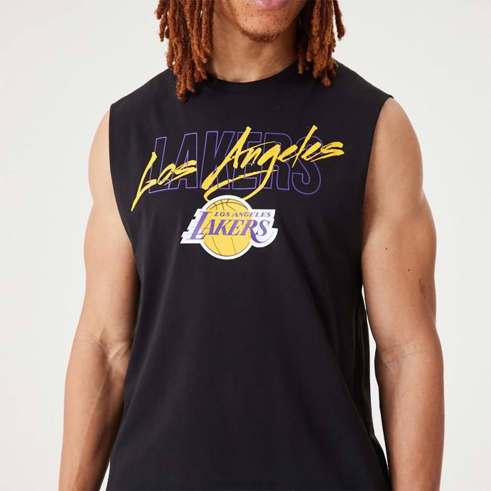 FFTN3069 New Era la lakers nba script essencial regata preta