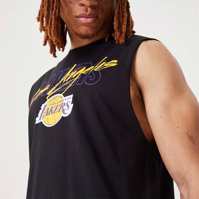 FFTN3069 New Era la lakers nba script essencial regata preta