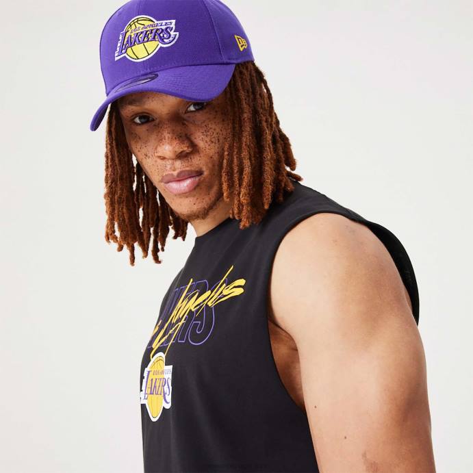 FFTN3069 New Era la lakers nba script essencial regata preta